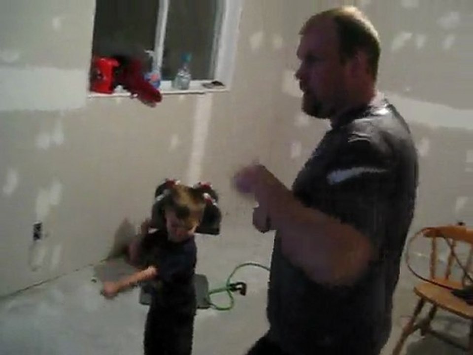 Levi and son doing P90X Kenpo Karate