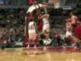 NBA DeMar DeRozan drives baseline and throws down a big jam
