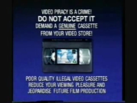 offical illegal video cassettes warning
