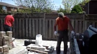 Building outdoor stone BBQ