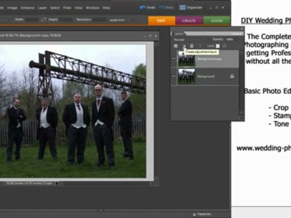 wedding photography tips and photoshop tutorial