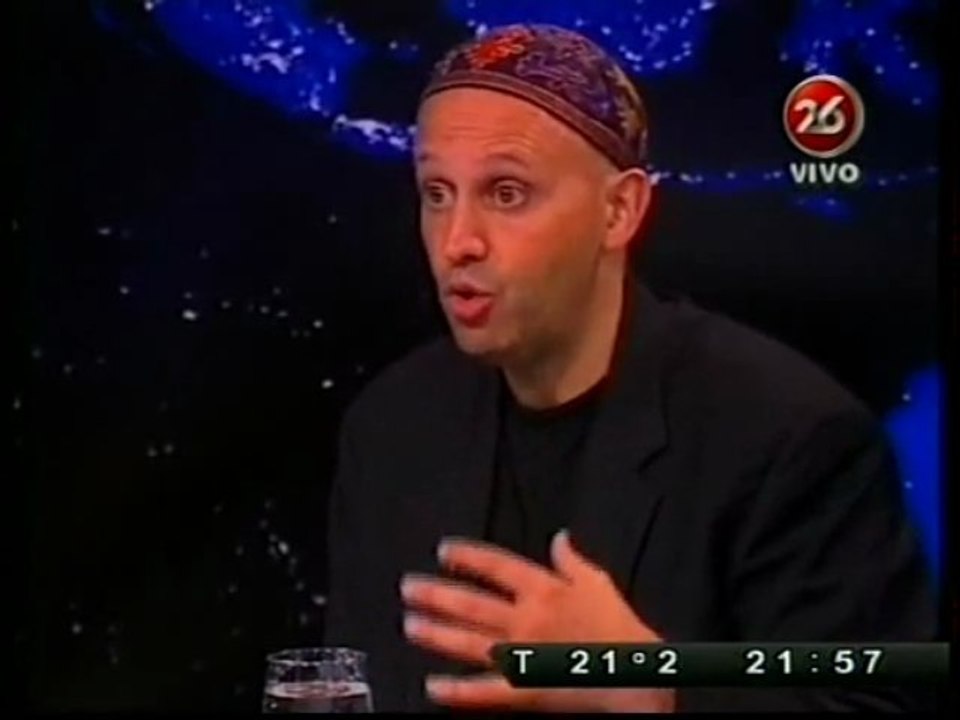 Lanata con el Rabino Sergio Bergman