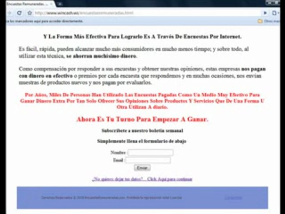 Encuestas pagadas por internet, ingresos extras