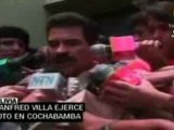 Manfred Villa voto en Cochabamba