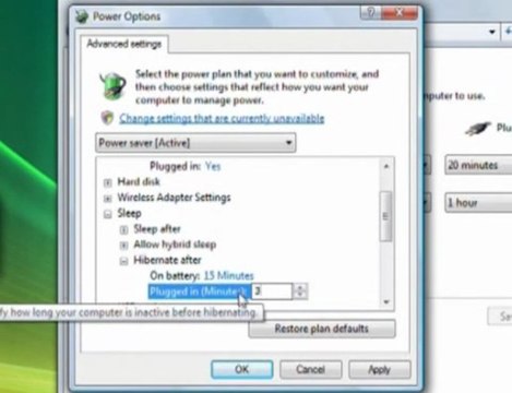 Enabling hibernation in Windows Vista