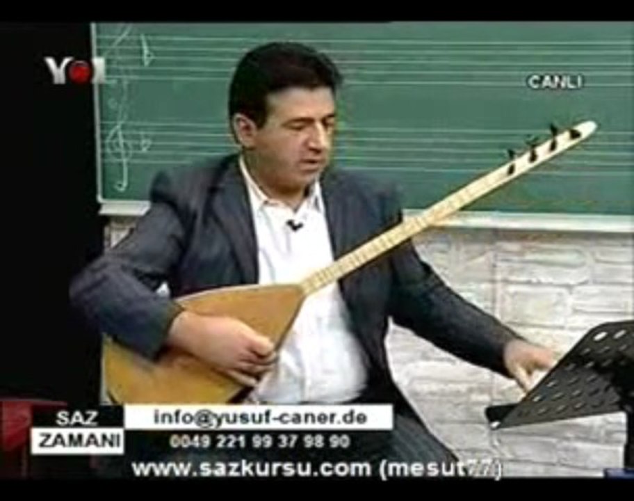 Yusuf Caner İle Bağlama Kursu ''  Topal Türküsü  2/6  ''