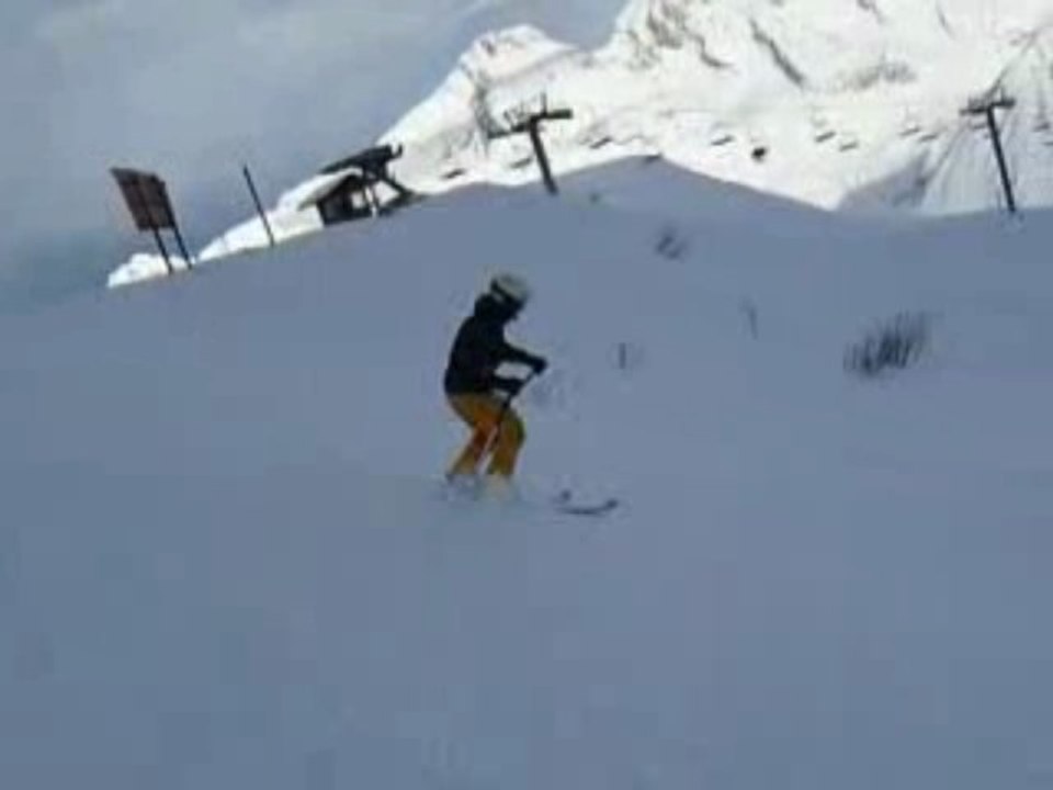 Première trace au Gd Bornand