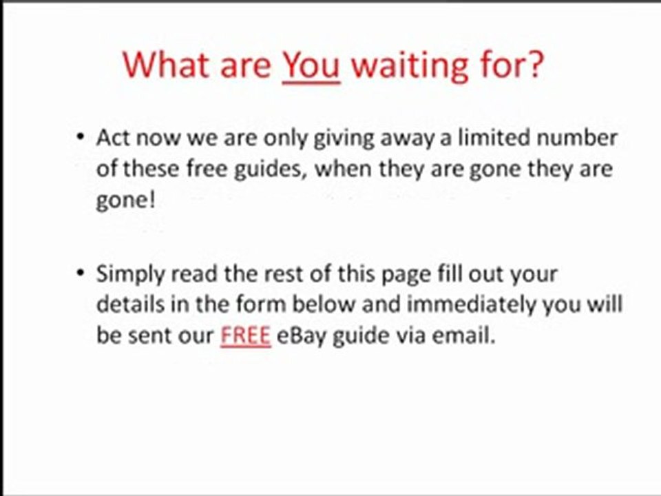 Selling Using Ebay