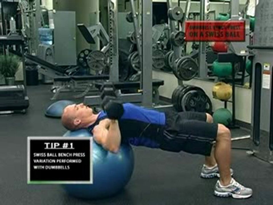 Swiss Ball DB Chest Press | Chest Training