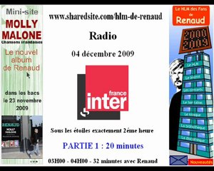 Renaud 1/2 04/12/09 France Inter Sous les étoiles exactement