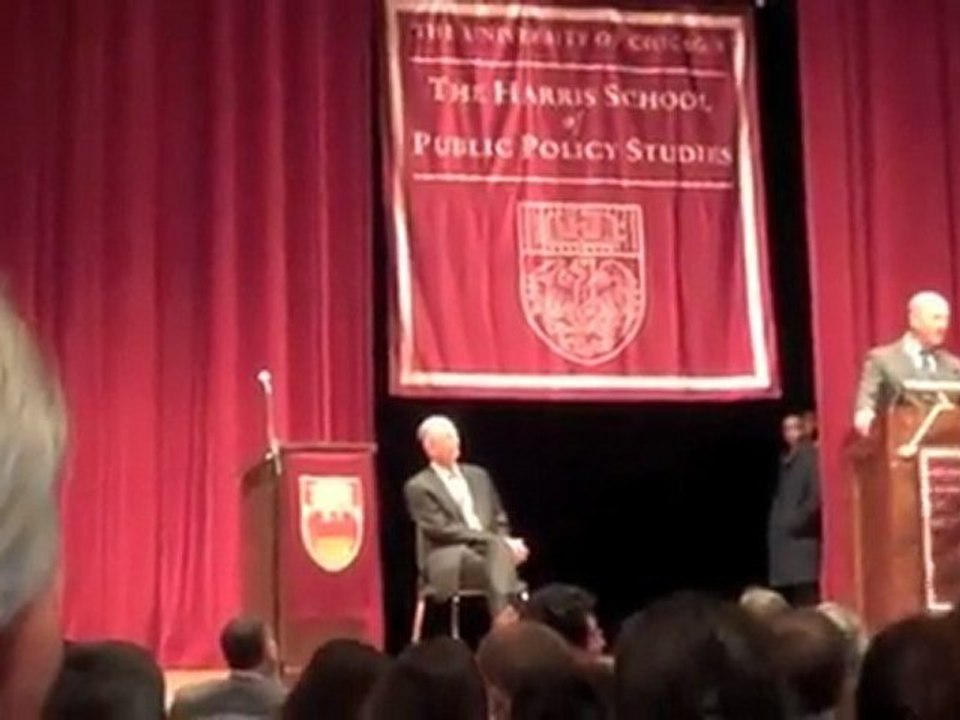 Ehud Olmert chahuté à l'université de Chicago