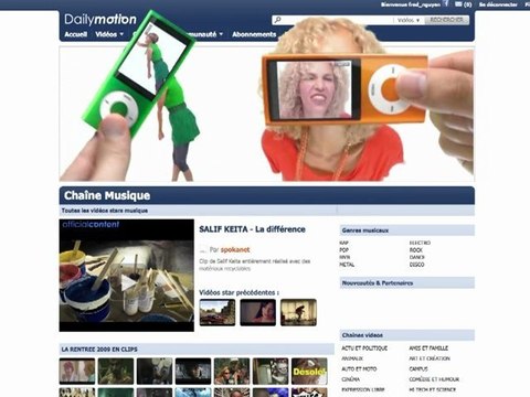 Flash Transparent Apple iPod Nano Homepage Musique