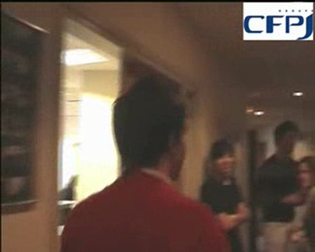 Un moment de délire dans les couloirs du CFJ