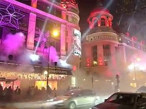Façades et vitrines Noël Printemps Haussmann, Paris
