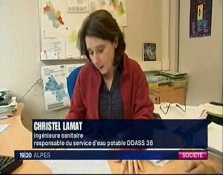 Eau St Christophe sur Guiers JT France 3 Alpes 26/11/2009