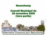 Beauchamp CM du 26 novembre 2009 (1ère partie)