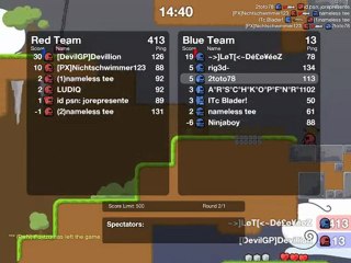 Gameplay Teeworlds CTF