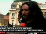 Greenpeace pide a Uribe apoyo contra cambio climatico