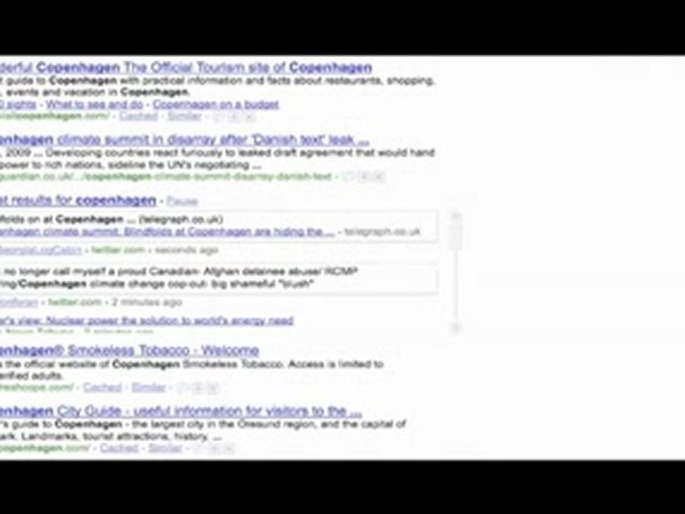 Google Social Search Live