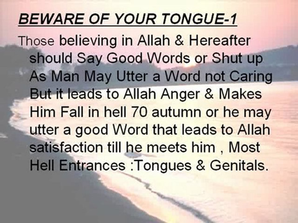 Your Tongue-Your Enemy1