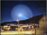 Misteriosa espiral azul en el cielo de Noruega