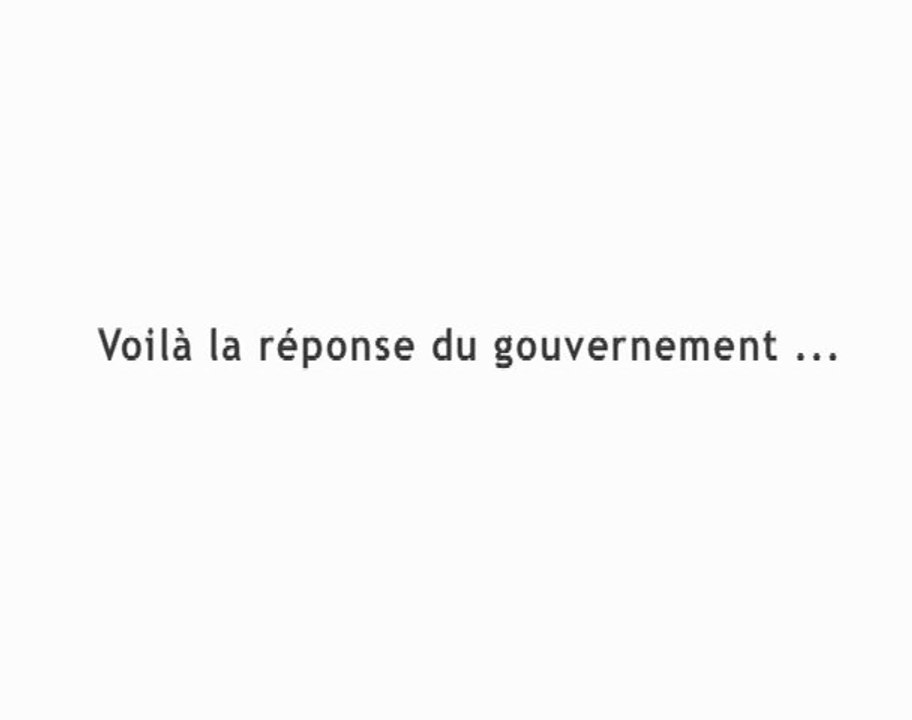 La réponse du gouvernement aux problèmes des français !