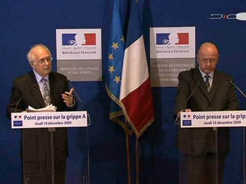 Point presse vaccination grippe A H1N1 10.12.09