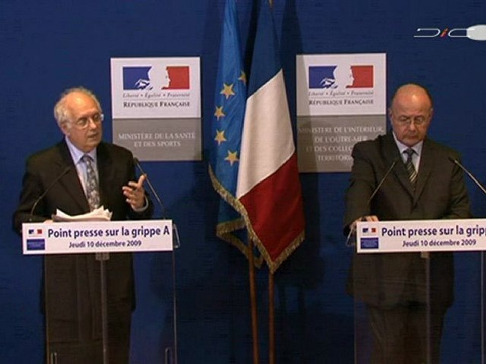Point presse vaccination grippe A H1N1 10.12.09