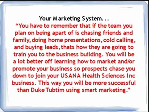 Duke Tubtim USANA Health Sciences Inc Secrets