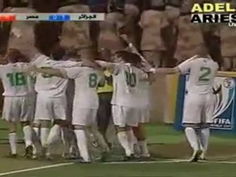 Algerie vs Egypte. but Antar Yahia. 18 novembre 2009