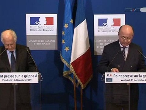 Point presse vaccination grippe A H1N1 11.12.09
