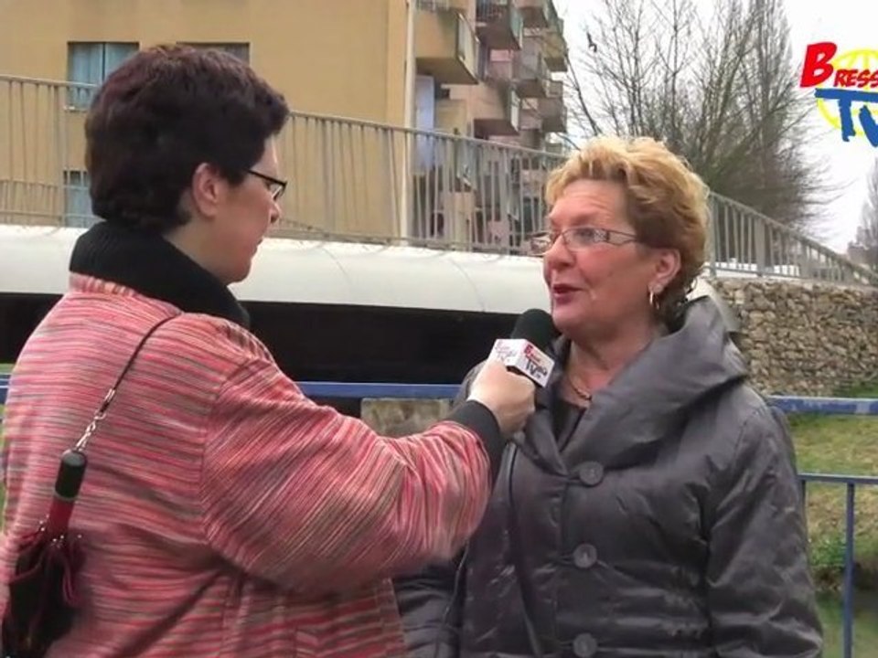 Le nouveau pont de la Reyssouze par le Centre Social