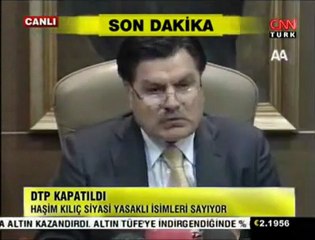 DTP kapatıldı