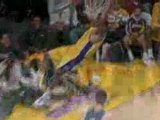 NBA Kobe Bryant throws a wonderful pass to Shannon Brown, wh