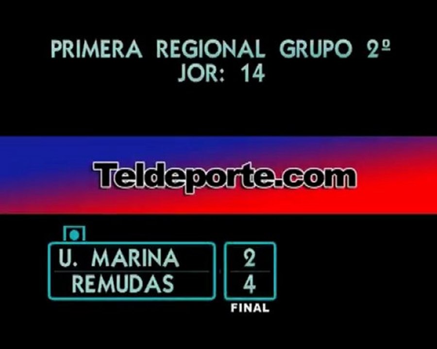 U. Marina 2 - Remudas 4 Primera Grupo 2º Jor 14