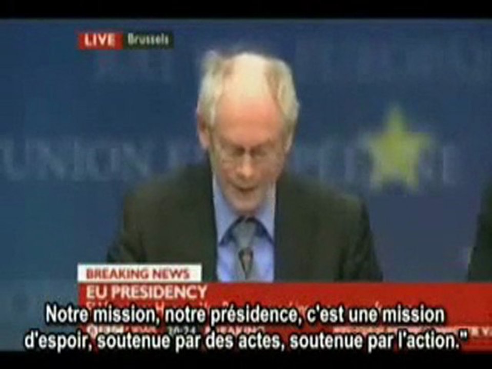 une gouvernance mondiale selon le president europeen