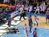 NBA Arron Afflalo drives to the basket, gets fouled and sink