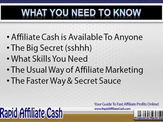 Rapid Affiliate Cash Video Training Program Introduction