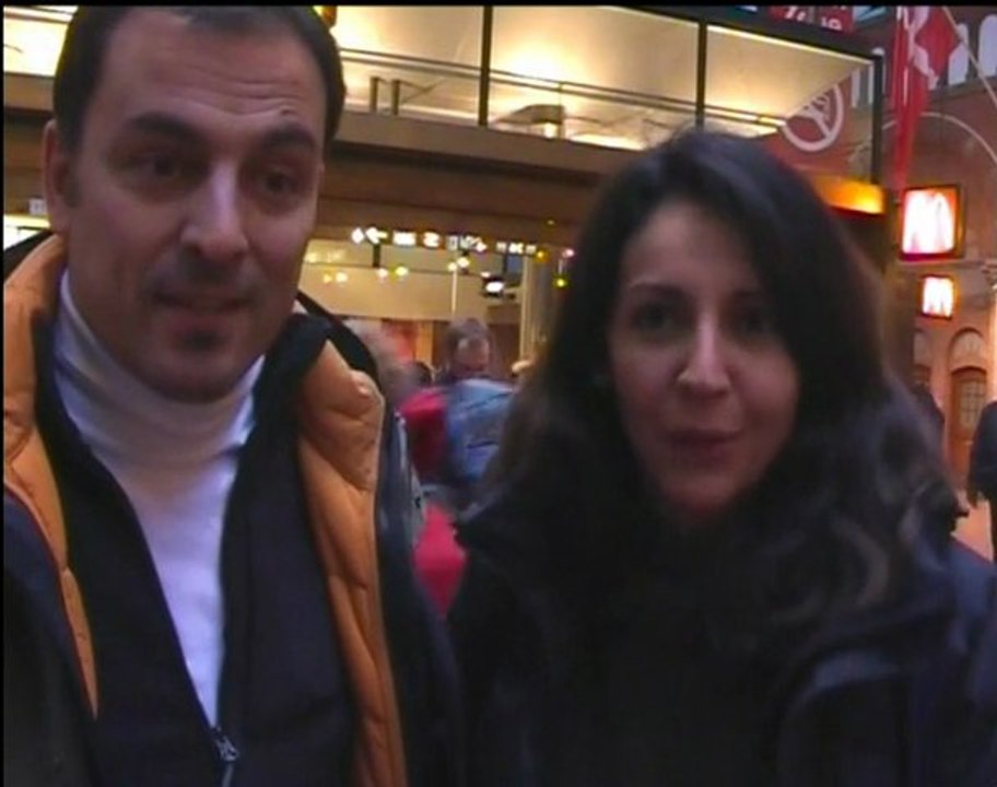 Militants français au moment de quitter Copenhague