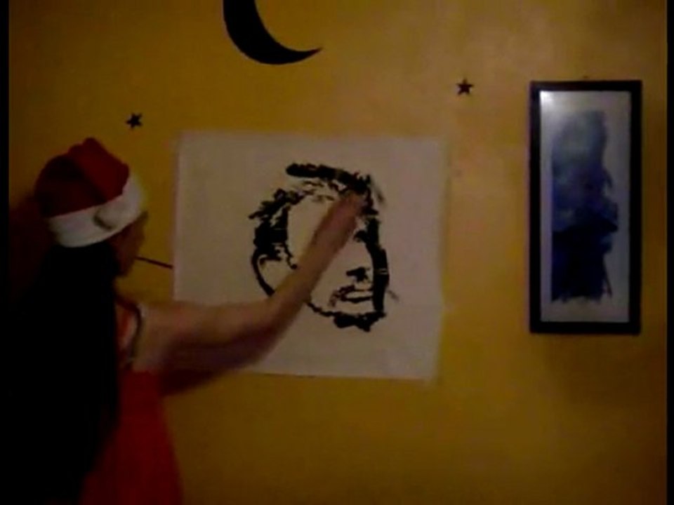 speed painting peinture johnny halliday