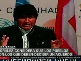 Evo Morales propone democratizar los acuerdos en la cumbre.