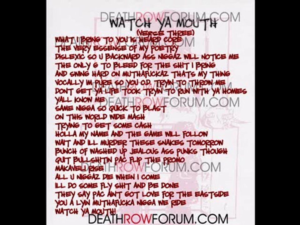 2Pac - Watch Ya Mouth (OG Phone Rip) (MCLetEmSee Remaster)