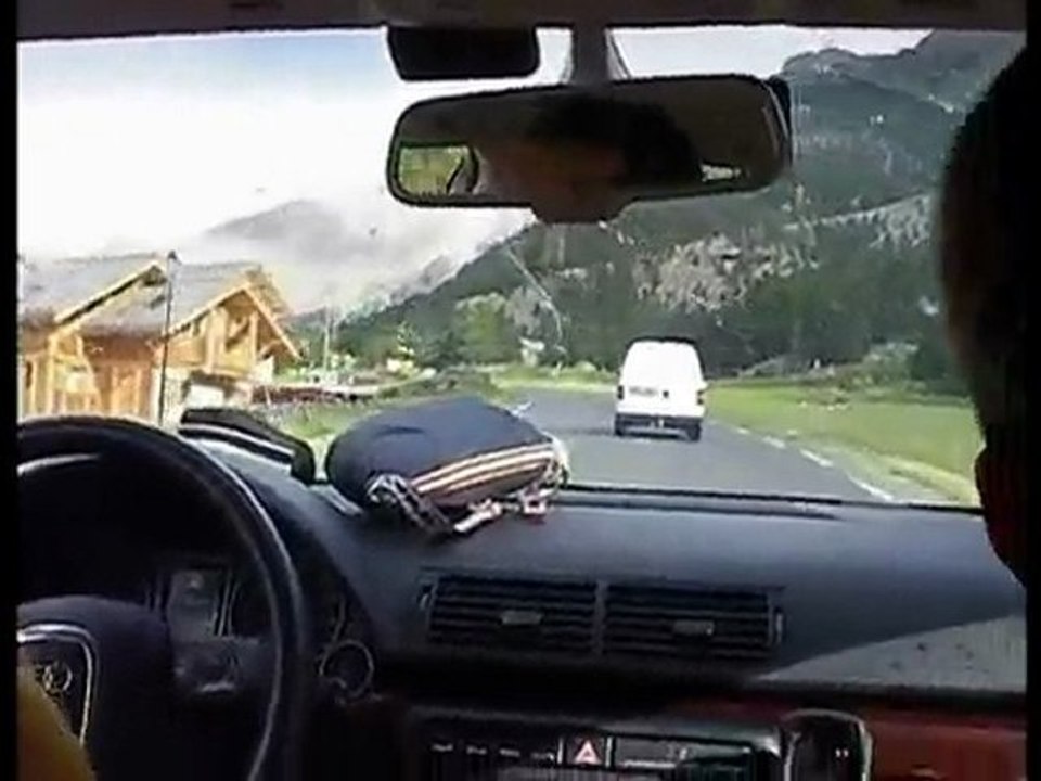 dans la voiture vers lautaret