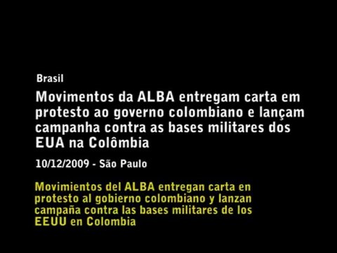 Brasil contra las bases militares yanquis en Colombia