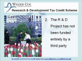 Wilder Coe Research & Development Tax Credit Scheme