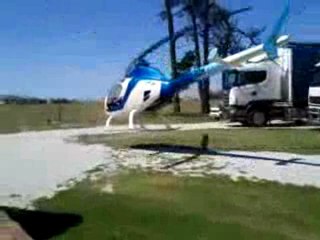 Rotorway taking off from confined space