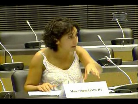 Sihem Habchi à la commission parlementaire sur la burqa