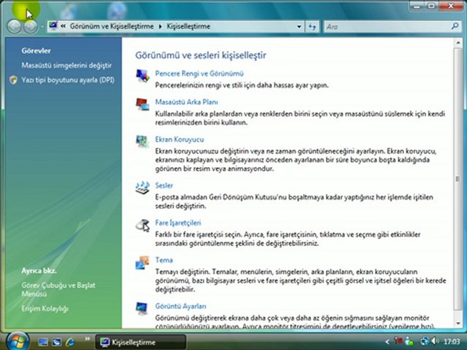 Windows Vista Aero Etkinleştirme