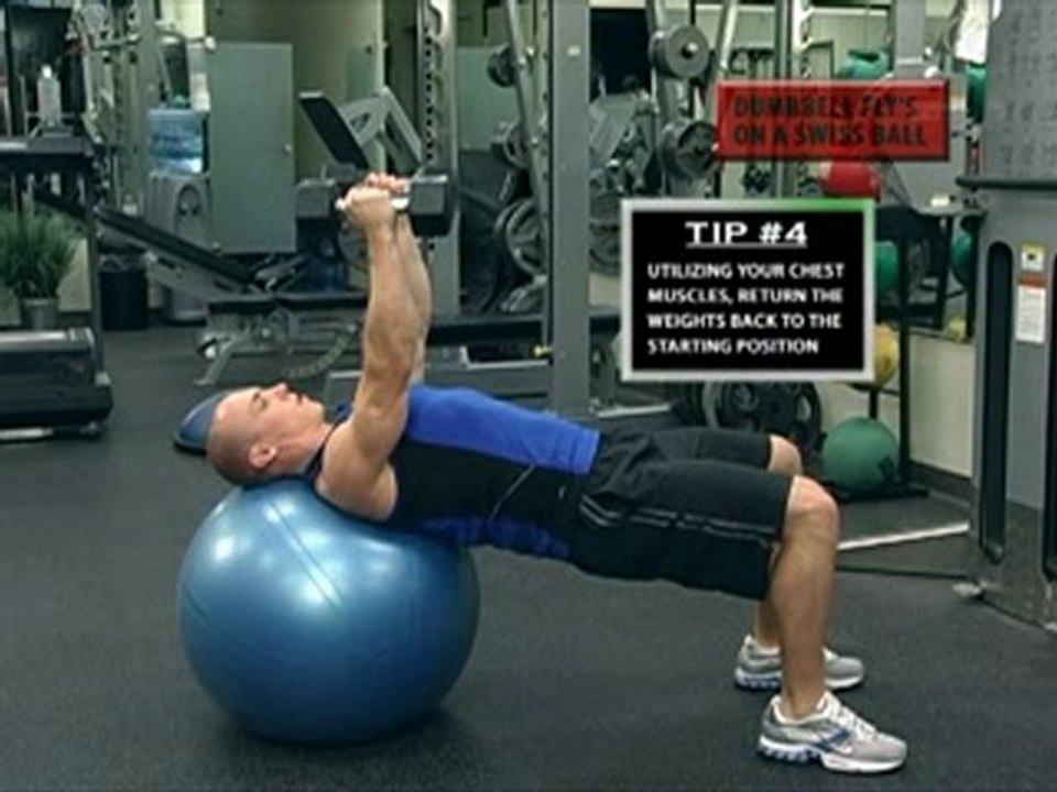 Chest Flys with a swiss ball | Chest Training