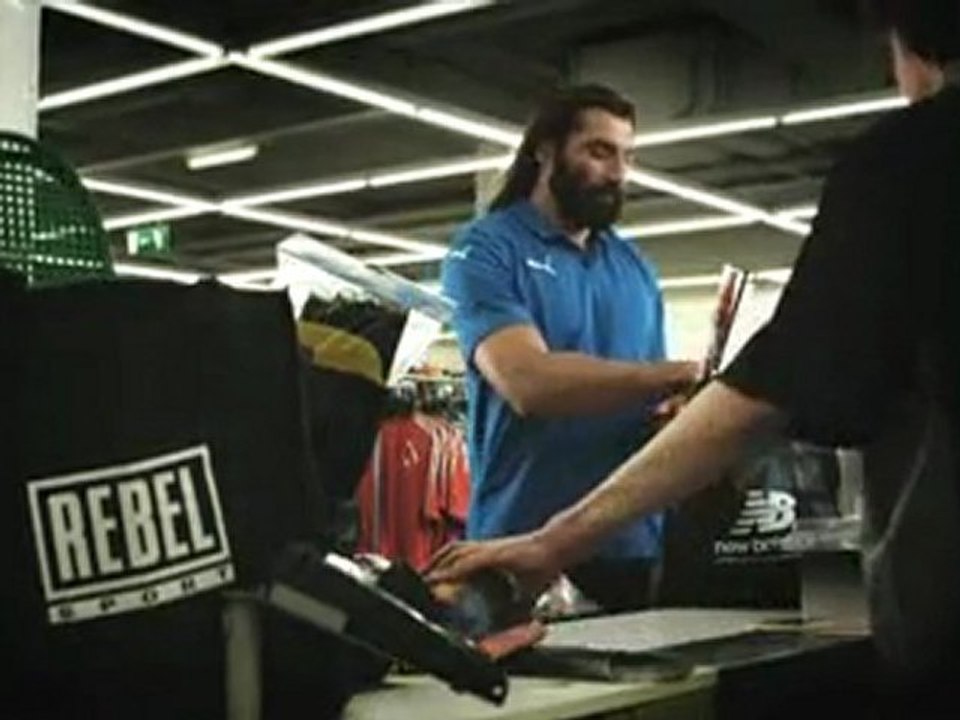 Publicité REBEL SPORT 7 - Sébastien Chabal - Rugby
